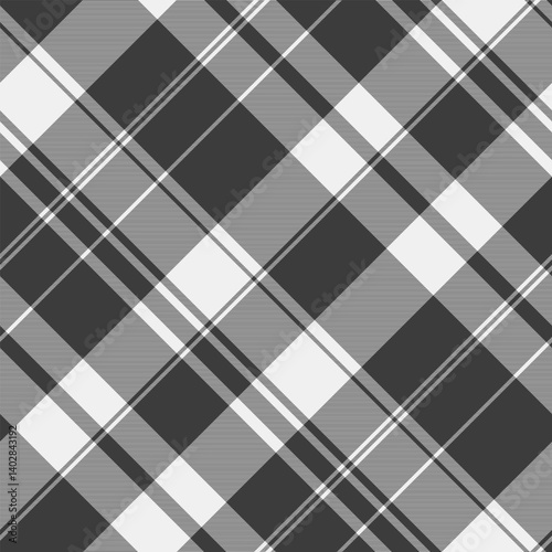 Wallpaper Mural Elegant grayscale plaid pattern.  Perfect for textile design, website backgrounds, or stylish print projects. Torontodigital.ca