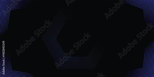 blue black background. Modern lines curves abstract presentation background. Luxury paper cut background