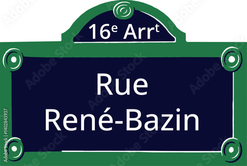 16e Arrt, Elegant Parisian Street Sign