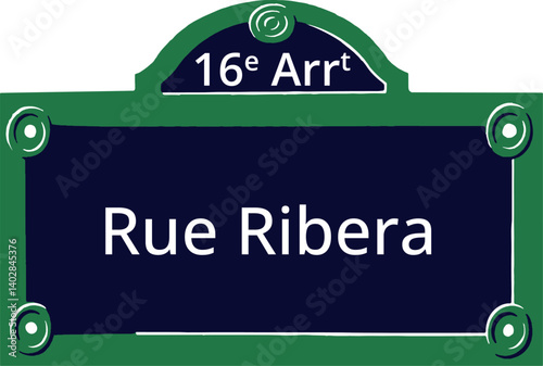 16e Arrt, Elegant Parisian Street Sign