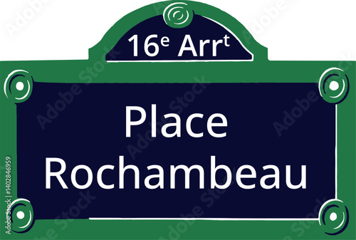16e Arrt, Elegant Parisian Street Sign