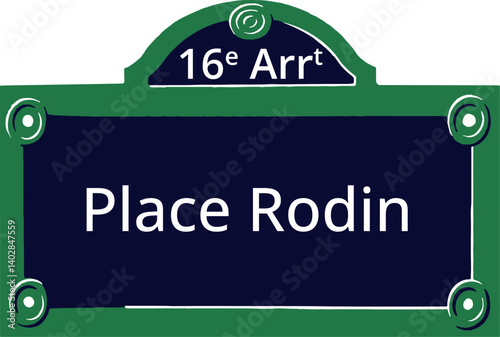 16e Arrt, Elegant Parisian Street Sign