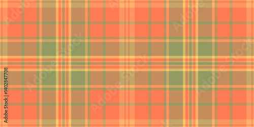 Vibrant autumnal plaid pattern in warm oranges and greens. Perfect for textile design, fallthemed projects, or adding a touch of rustic charm to your work.