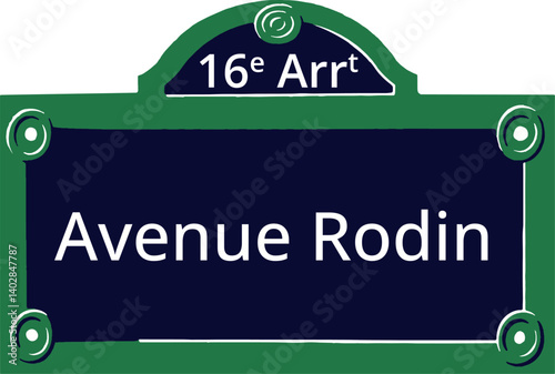 16e Arrt, Elegant Parisian Street Sign