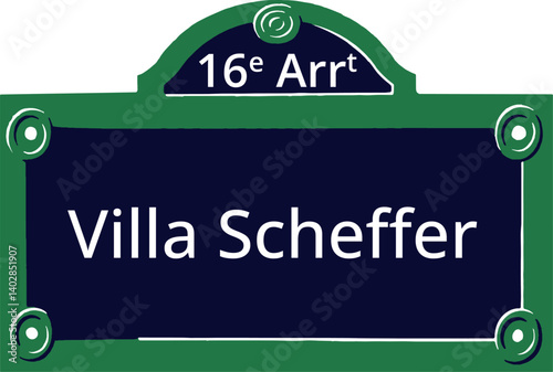 16e Arrt, Elegant Parisian Street Sign