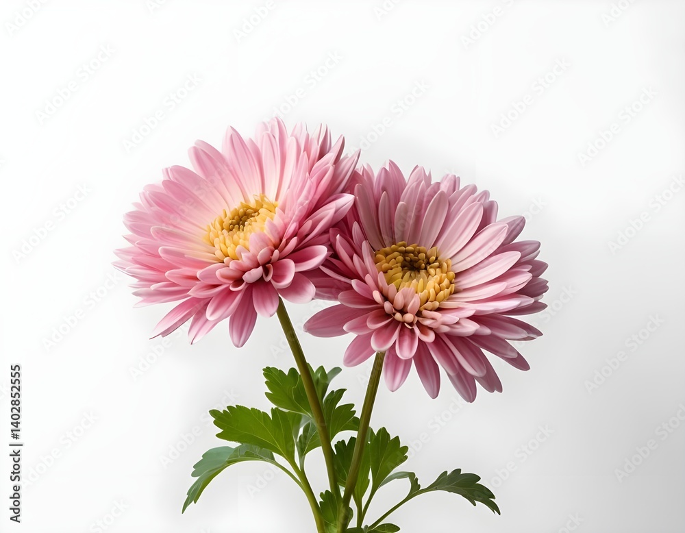 Fototapeta premium Two Pink Gerbera Daisies