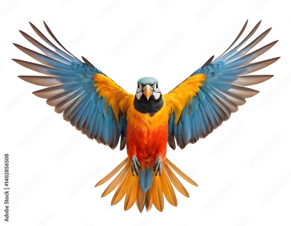 Fototapeta premium Colorful Parrot in Flight