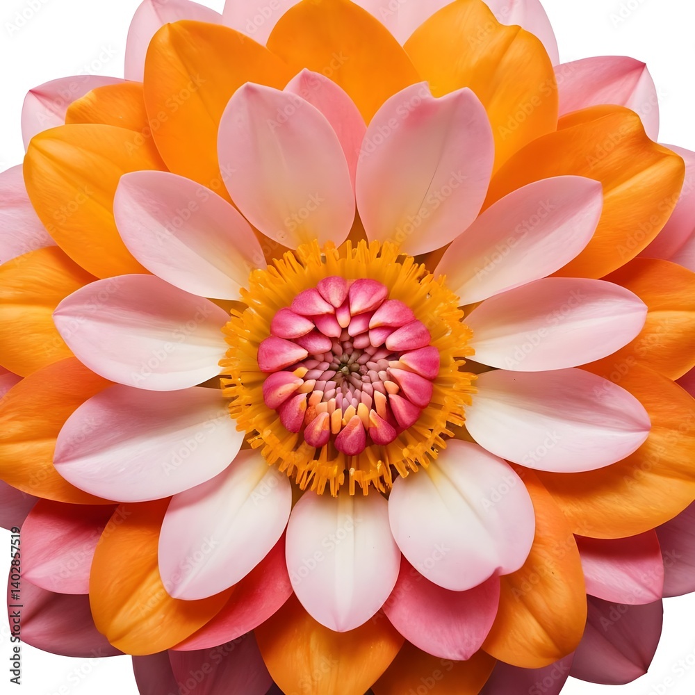 Fototapeta premium Vibrant Pink and Orange Flower Bloom