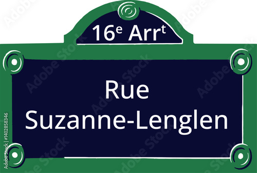 16e Arrt, Elegant Parisian Street Sign
