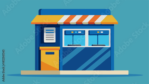 A ticket kiosk for purchasing transit tickets or reloading fare cards.