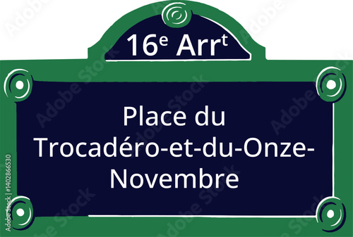 16e Arrt, Elegant Parisian Street Sign