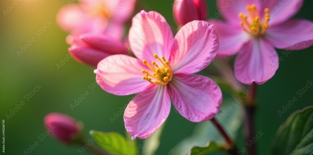 Close-up detail of blossoming spring wildflower, flora, plant Close-up detail of blossoming spring wildflower, flora, plant