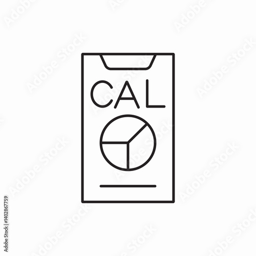Nutrition facts label icon vector sign