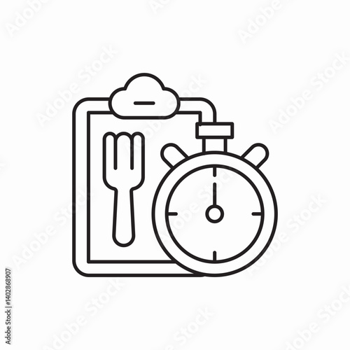 eat time icon vector sign