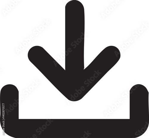Download icon, simple and modern download symbol.