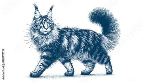 Maine Coon Cat vector
