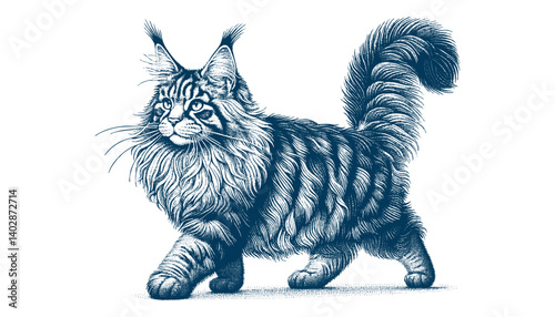 Maine Coon Cat vector