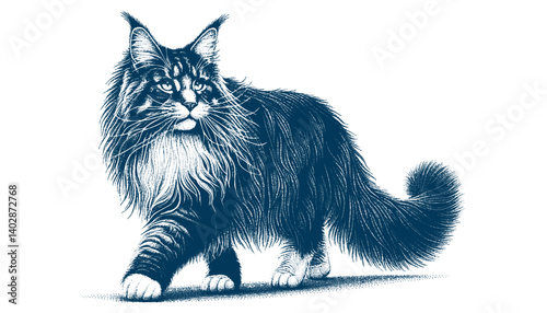 Maine Coon Cat vector