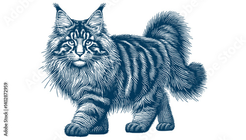 Maine Coon Cat vector