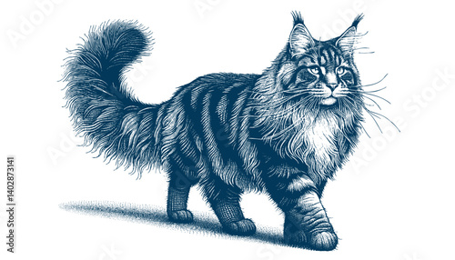 Maine Coon Cat vector
