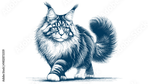 Maine Coon Cat vector