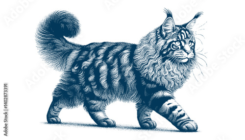 Maine Coon Cat vector