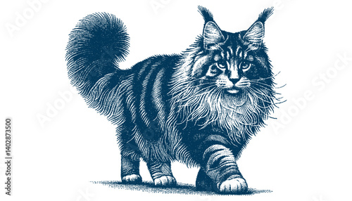 Maine Coon Cat vector