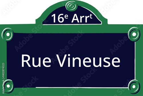 16e Arrt, Elegant Parisian Street Sign