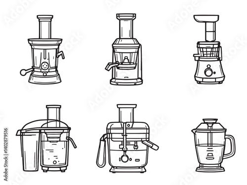 Juicer Clean Outline Drawing