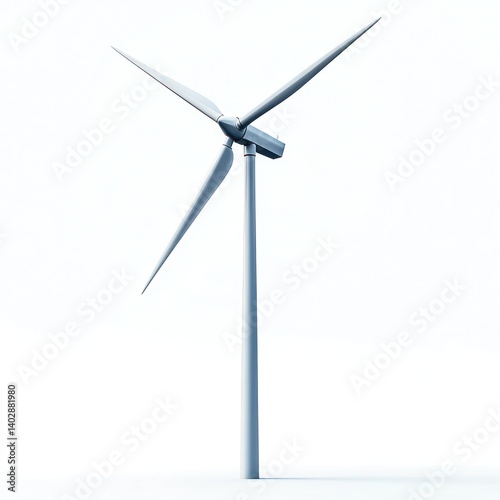 Obraz na płótnie Tall wind turbine standing tall in a vast pastoral countryside landscape generating clean w salonie