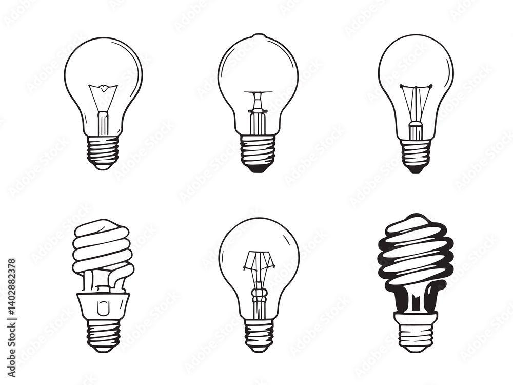 Light Bulb Simple Outline Drawing Light Bulb Simple Outline Drawing