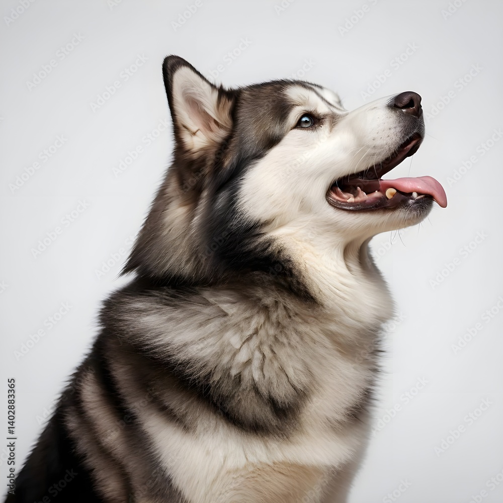 Fototapeta premium Alaskan Malamute Dog Profile Portrait