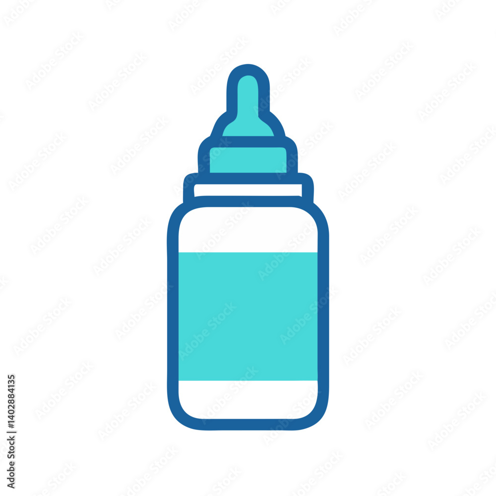Baby Bottle Icon Representing Infant Feeding and Nourishment