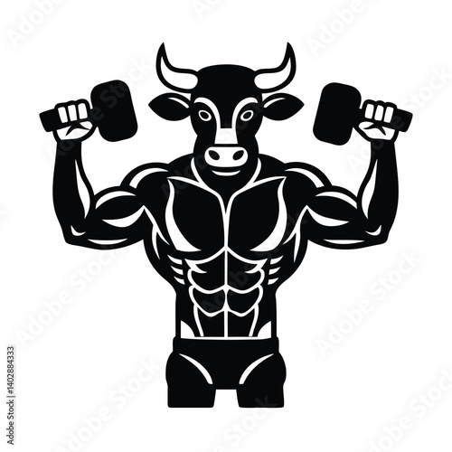 cow-bodybuilder-vector-icons--.eps