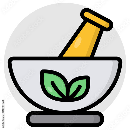 Modern design icon of pestle mortar