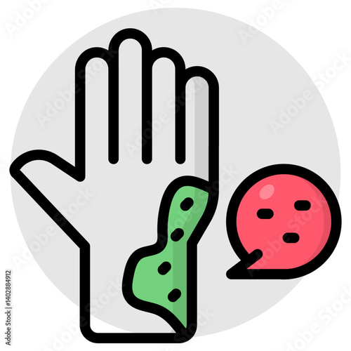 Modern design icon of hand virus 