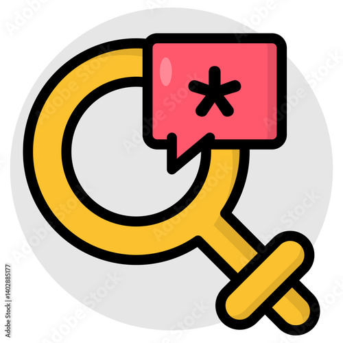 Editable design icon of female gender 