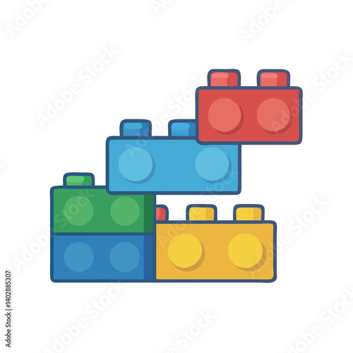 Building Blocks Icon Representing Constructive Play and Learning