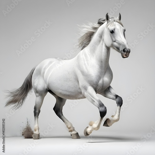 Running White Horse