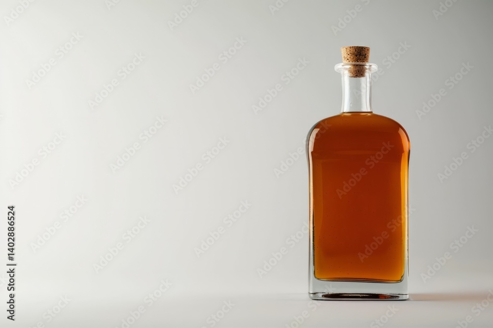 Whisky alcohol glass bottle on table with a white background. High quality photo Whisky alcohol glass bottle on table with a white background. High quality photo