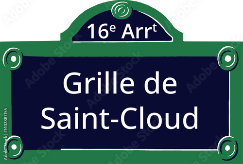 16e Arrt, Elegant Parisian Street Sign