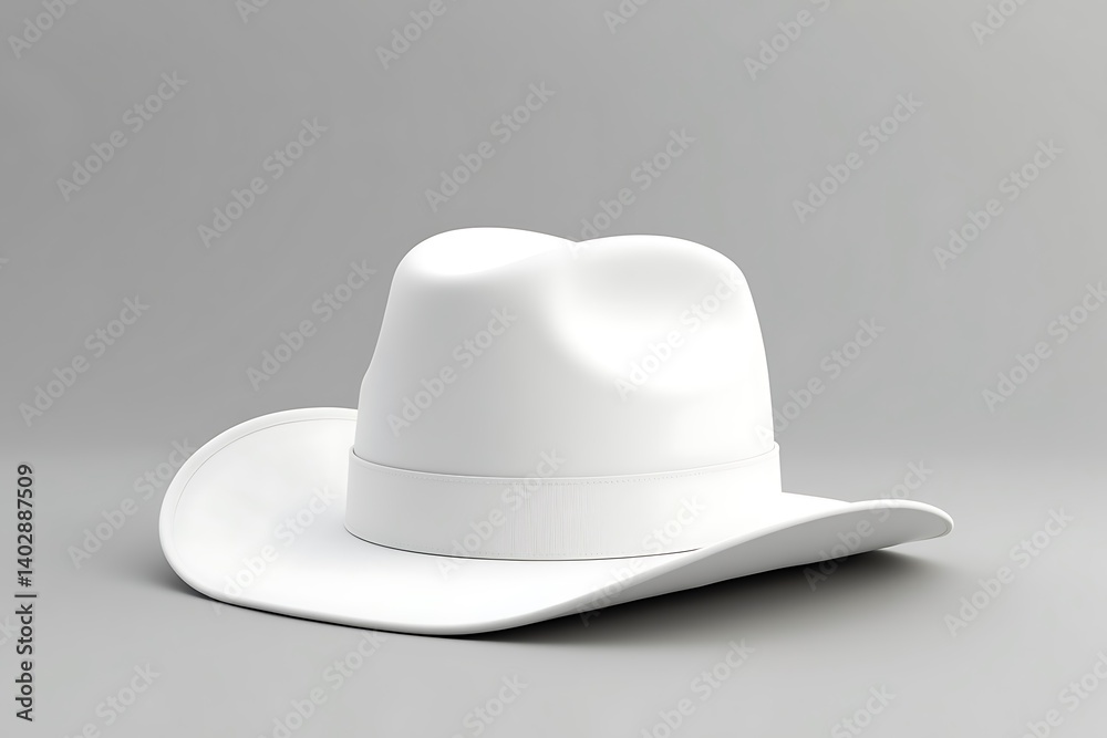 Classic white cowboy hat clean design simple Classic white cowboy hat clean design simple