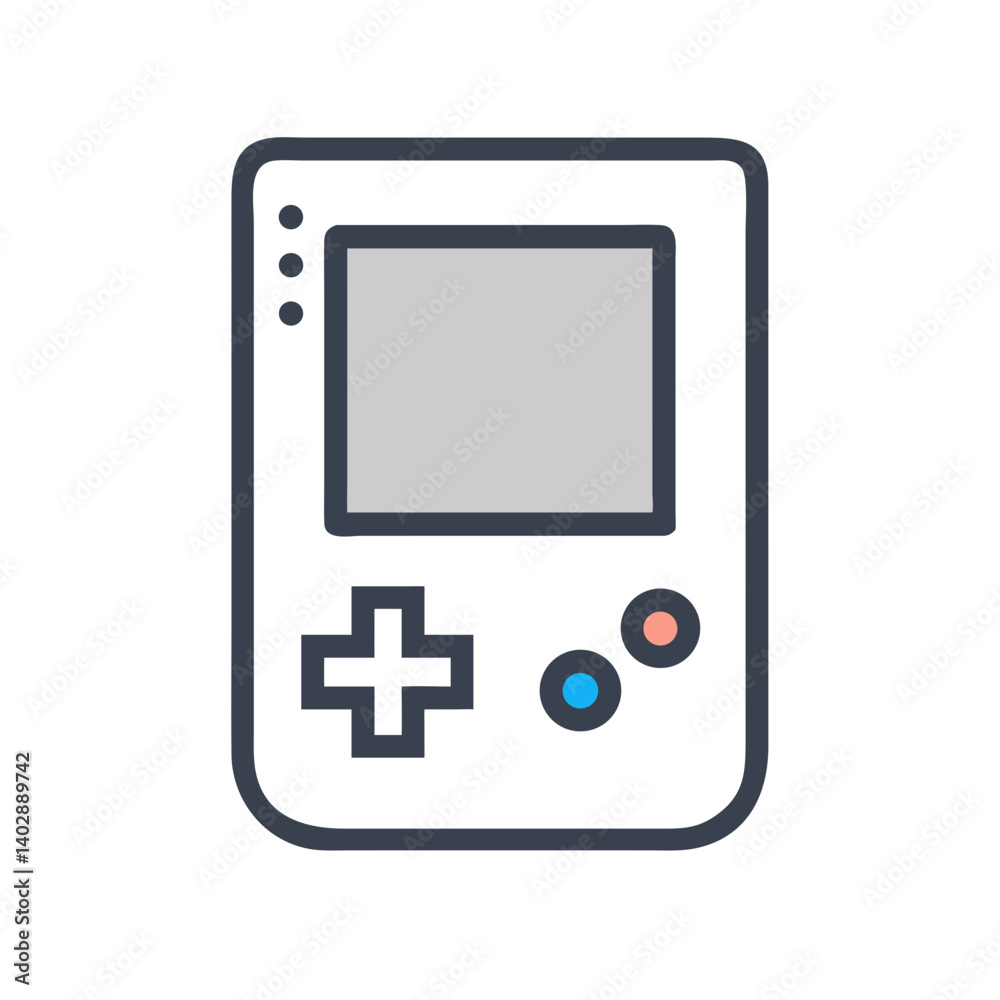 Handheld Game Console Icon Representing Portable Gaming and Entertainment Handheld Game Console Icon Representing Portable Gaming and Entertainment
