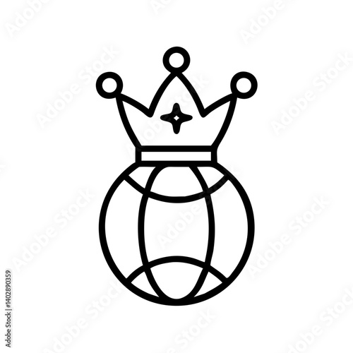 Globe icon with crown