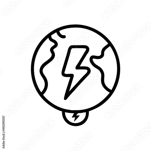 Energy globe icon