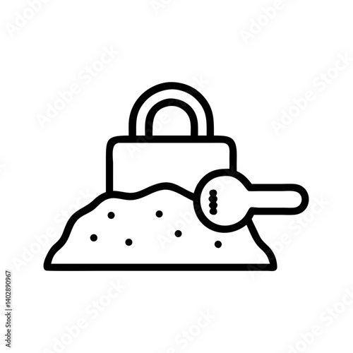 Sand lock icon
