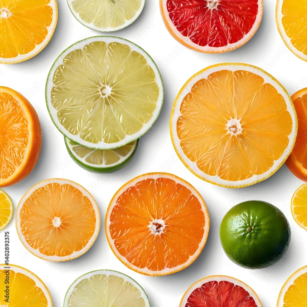 Fototapeta premium Citrus Fruit Slices Background