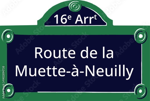 16e Arrt, Elegant Parisian Street Sign