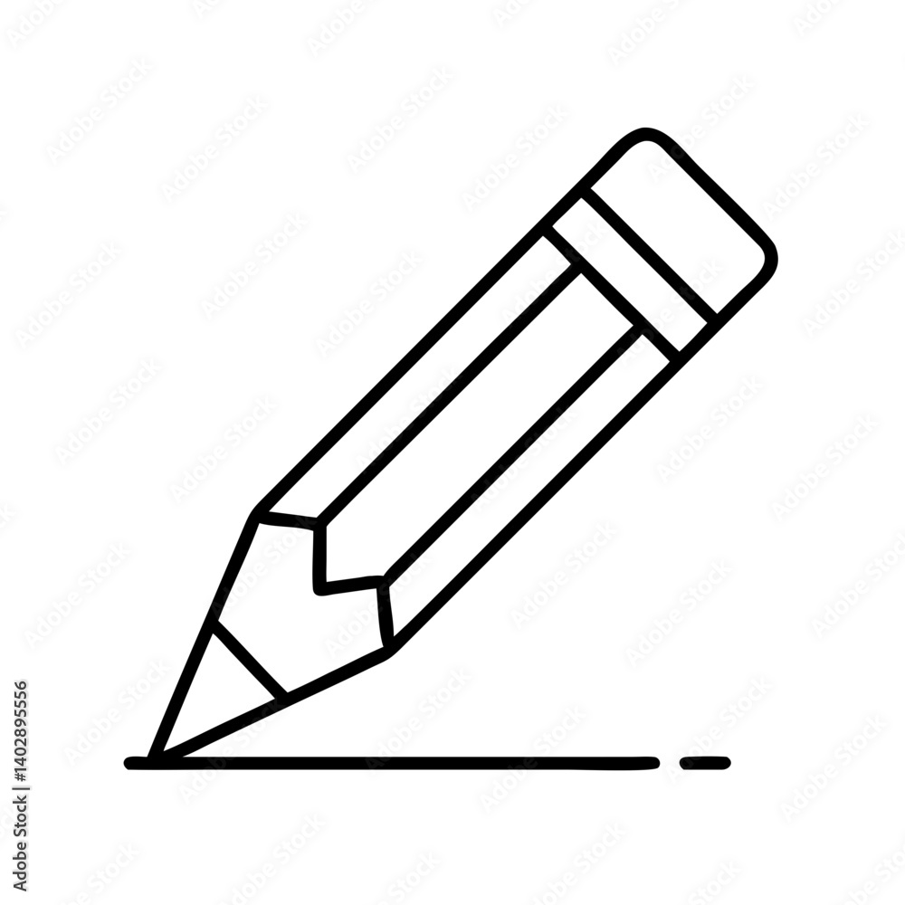 Pencil Drawing Line Icon Representing Sketching or Freehand Illustration Pencil Drawing Line Icon Representing Sketching or Freehand Illustration