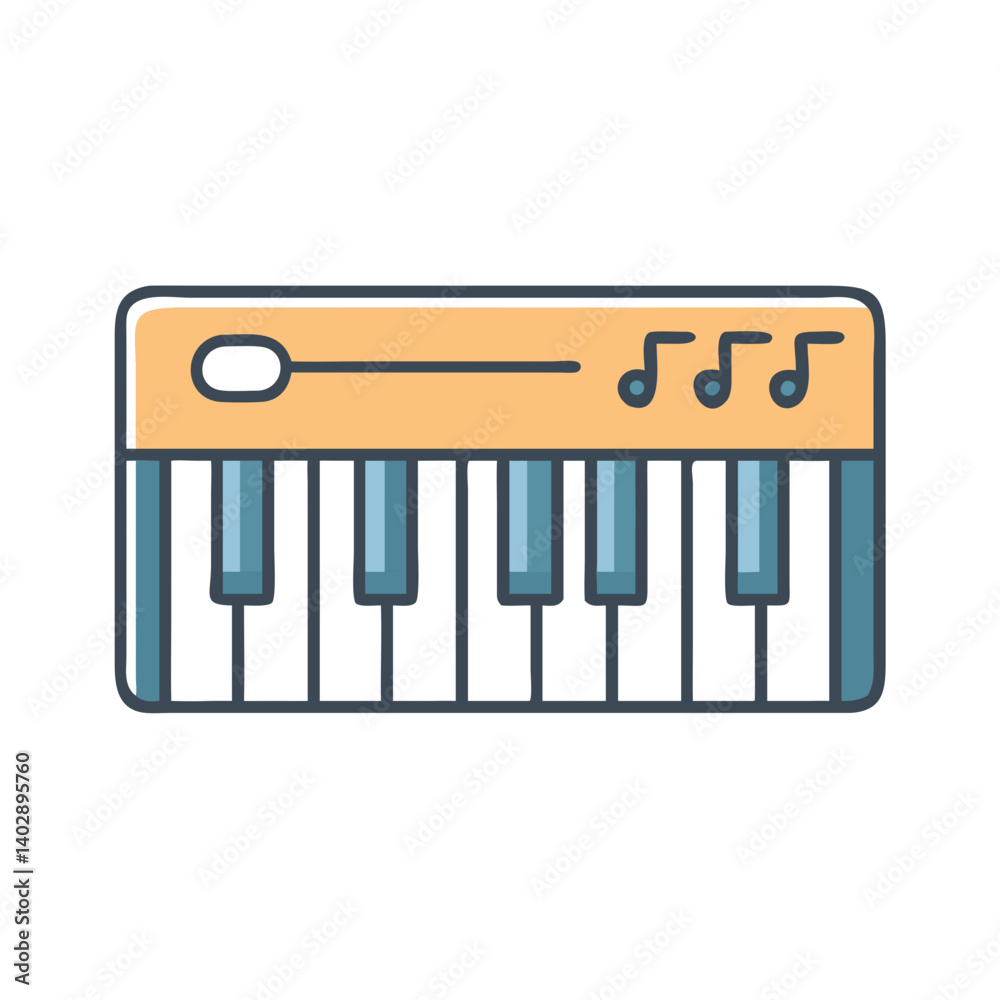 Piano Keyboard Icon Representing Musical Instrument and Sound Creation Piano Keyboard Icon Representing Musical Instrument and Sound Creation
